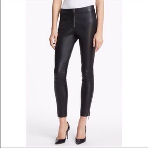 Genuine Leather Elizabeth and James moto leather leggings. Size large